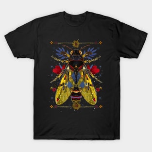 Artistic golden cicada T-Shirt